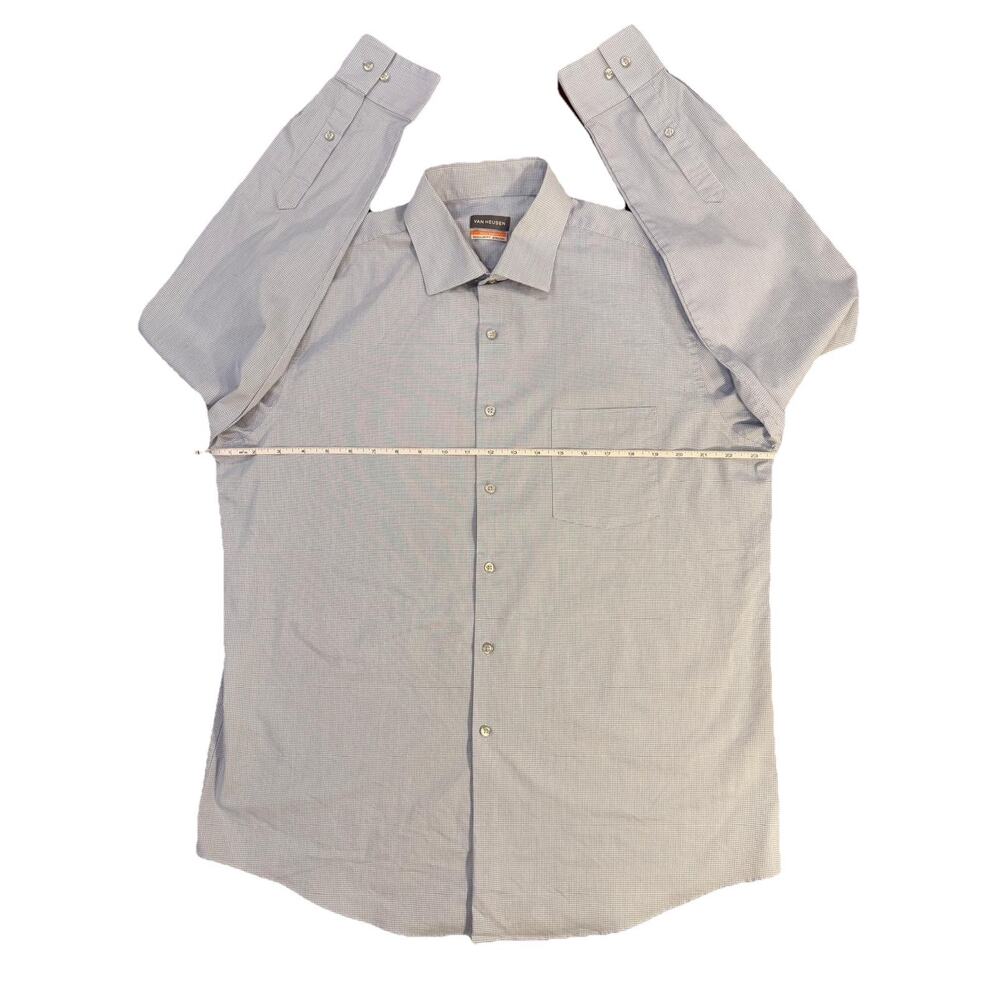 Van Heusen Regular Fit Stretch Dress Shirt Mens Large 16-16.5 Long Sleeves - Picture 6 of 11